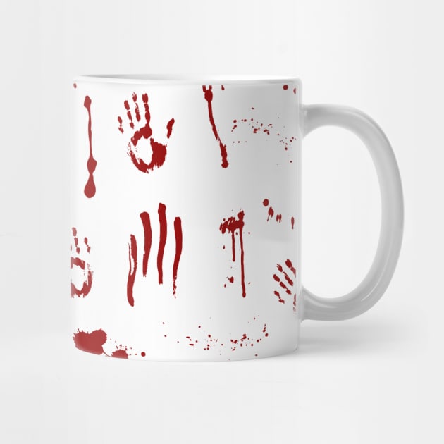 Blood Spatter and Bloody Handprints by HotHibiscus